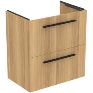 IDEAL STANDARD I.LIFE S - Toaletní stolek 600x375x630 mm v dubu Hamilton, 2 zásuvky - SoftClosing, Úspora místa, Předmontováno, Dřevo z udržitelných zdrojů #T5293NX - Přírodní dub