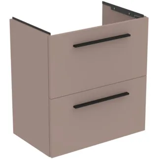 IDEAL STANDARD I.LIFE S - toaletní stolek 600x375x630 mm v béžové matné barvě, 2 zásuvky - SoftClosing, prostorově úsporný, předem smontovaný, dřevo z udržitelných zdrojů #T5293NH - Greige