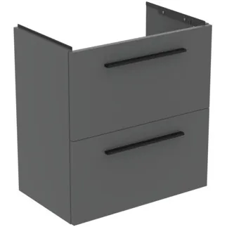 IDEAL STANDARD I.LIFE S - toaletní stolek 600x375x630 mm v béžové matné barvě, 2 zásuvky - SoftClosing, prostorově úsporný, předem smontovaný, dřevo z udržitelných zdrojů #T5293NG - Quartz grey