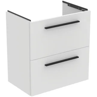 IDEAL STANDARD I.LIFE S - Toaletní stolek 600x375x630 mm v bílé barvě, 2 zásuvky - SoftClosing, Úspora místa, Předmontováno, Dřevo z udržitelných zdrojů #T5293DU - Bílá
