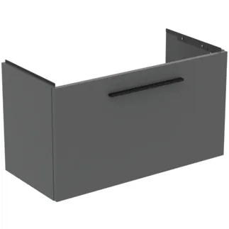 IDEAL STANDARD I.LIFE S - toaletní stolek 800x375x440 mm v béžové matné barvě, 1 zásuvka - SoftClosing, předmontovaný, dřevo z udržitelných zdrojů #T5294NG - Quartz grey