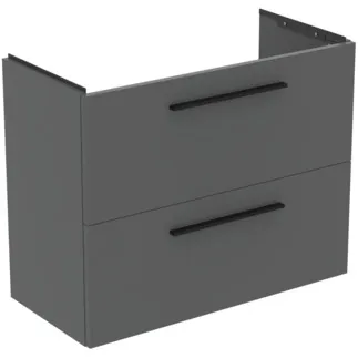 IDEAL STANDARD I.LIFE S - toaletní stolek 800x375x630 mm v béžové matné barvě, 2 zásuvky - SoftClosing, předmontovaný, dřevo z udržitelných zdrojů #T5295NG - Quartz grey