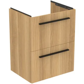 IDEAL STANDARD I.LIFE S - Toaletní stolek 500x375x630 mm v dubu Hamilton, 2 zásuvky - SoftClosing, Úspora místa, Předmontováno, Dřevo z udržitelných zdrojů #T5291NX - Přírodní dub