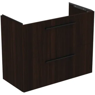 IDEAL STANDARD I.LIFE S - Toaletní stolek 800x375x630 mm v barvě kávový dub, 2 zásuvky - SoftClosing, Předmontováno, Dřevo z udržitelných zdrojů #T5295NW - Kávový dub