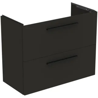 IDEAL STANDARD I.LIFE S - toaletní stolek 800x375x630 mm v karbonově šedé matné barvě, 2 zásuvky - SoftClosing, předmontovaný, dřevo z udržitelných zdrojů #T5295NV - Carbon grey