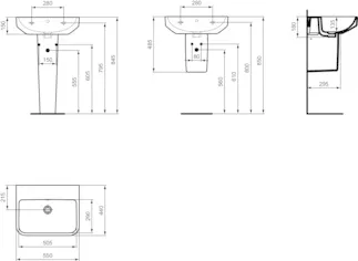 IDEAL STANDARD I.LIFE B - Nástěnný sloupek 195x278x340 mm v bílé lesklé barvě #T534601 - Bílá (Alpská), obrázek 7