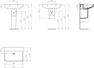 IDEAL STANDARD I.LIFE B - Nástěnný sloupek 195x278x340 mm v bílé lesklé barvě #T534601 - Bílá (Alpská), obrázek 5