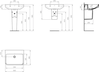 IDEAL STANDARD I.LIFE B - Nástěnný sloupek 195x278x340 mm v bílé lesklé barvě #T534601 - Bílá (Alpská), obrázek 6