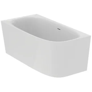 IDEAL STANDARD DEA - Prostorově úsporná vana 1500x750x610 mm v bílé lesklé barvě, bez otvoru pro baterii, s přepadem, s výsuvným odpadem - Odolná proti detergentům, odolná proti světlu #T546701 - Bílá (Alpine)