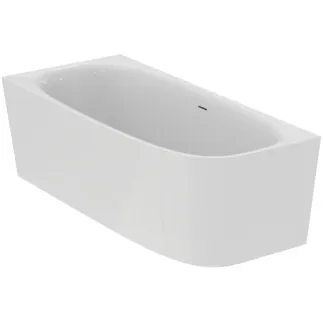 IDEAL STANDARD DEA - Prostorově úsporná vana 1800x800x610 mm v bílé lesklé barvě, bez otvoru pro baterii, s přepadem, bez vyskakovacího odpadu - Odolná proti detergentům, odolná proti světlu #T549201 - Bílá (Alpine)