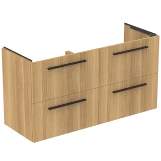 IDEAL STANDARD I.LIFE A - Toaletní stolek 1200x440x630 mm v dubu Hamilton, 4 zásuvky - SoftClosing, Předmontováno, Dřevo z udržitelných zdrojů #T5513NX - Přírodní dub