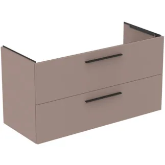 IDEAL STANDARD I.LIFE B - Toaletní stolek 1200x505x630 mm v béžové matné barvě, 2 zásuvky - SoftClosing, Předmontováno, Dřevo z udržitelných zdrojů #T5514NH - Greige