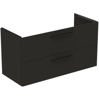 IDEAL STANDARD I.LIFE B - toaletní stolek 1200x505x630 mm v matné karbonově šedé barvě, 2 zásuvky - SoftClosing, předmontovaný, dřevo z udržitelných zdrojů #T5514NV - Carbon grey