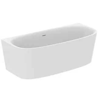 IDEAL STANDARD DEA - Prostorově úsporná vana 1800x805x610 mm v bílé hedvábně matné barvě, bez otvoru pro baterii, s přepadem, bez vyskakovacího odpadu - Odolná proti detergentům, odolná proti světlu #T9940V1 - hedvábně bílá