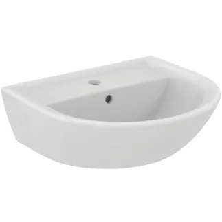 IDEAL STANDARD EUROVIT - Umyvadlo 500x440x175 mm, bílé lesklé, 1 otvor pro baterii, s přepadem #W332801 - Bílá (Alpine)