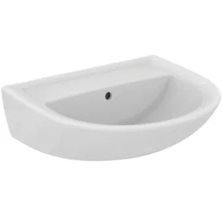 IDEAL STANDARD EUROVIT - Umyvadlo 550x460x175 mm v bílém lesku, bez otvoru pro baterii, s přepadem #W332701 - Bílá (Alpine)