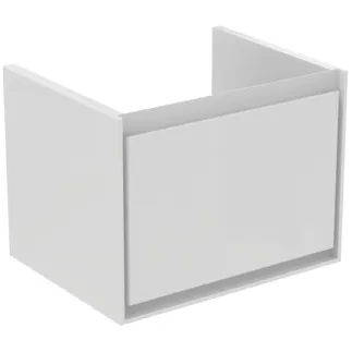 IDEAL STANDARD C.AIR - toaletní stolek 530x409x400 mm v bílém lesku / bílém matu, 1 zásuvka - SoftClosing, předmontovaný #E0846B2 - bílý lesk / bílý mat