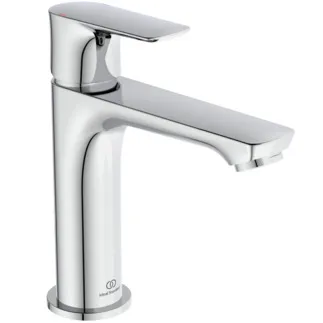 IDEAL STANDARD CONNECT AIR - umyvadlová baterie 48x160,5x170 mm, svislá vzdálenost od středu výpusti 125 mm, chrom, 5 l/min (3 bar), bez výsuvného odpadu - EasyFix, perlátor, omezovač průtoku, EPD, povrch SmartShine #A7015AA - chrom