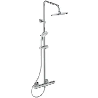 IDEAL STANDARD CERATHERM T25 - Sprchový systém AP 315x492,5x1117 mm v chromu, 12,0 l/min (3 bary) - Termostatická funkce, úspora vody a energie, CoolBody, bezpečnostní zámek #A7208AA - Chrome