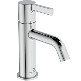 IDEAL STANDARD JOY - Umyvadlová baterie 48x141,5x168 mm, svislá vzdálenost od středu výpusti 110 mm, chrom, 5 l/min (3 bar), bez výsuvného odpadu - EasyFix, perlátor, skrytý perlátor, omezovač průtoku, EPD, FirmaFlow, povrch SmartShine #BC776AA - chrom