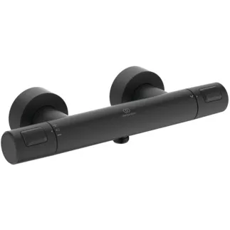 IDEAL STANDARD CERATHERM T25 - sprchová baterie AP 315x100x70 mm v černé barvě, 22 l/min (3 bary) - termostatická funkce, úspora vody a energie, CoolBody, bezpečnostní zámek, certifikát NF #A7201XG - Silk Black