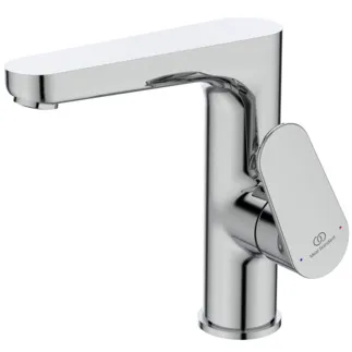 IDEAL STANDARD CERAFINE MODEL O - umyvadlová baterie 98x198x180 mm, svislá vzdálenost od středu výpusti 135 mm, chrom, 3,8 l/min (3 bar), s výsuvným odpadem - EasyFix, perlátor, EPD, FirmaFlow, povrch SmartShine #BC703AA - chrom