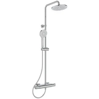 IDEAL STANDARD CERATHERM T50 - Sprchový systém AP 325x493,5x1117 mm v chromu, 12,0 l/min (3 bary) - Termostatická funkce, úspora vody a energie, CoolBody, bezpečnostní zámek #A7230AA - Chrome