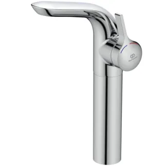 IDEAL STANDARD MELANGE - umyvadlová baterie 94x175x311 mm, svislá vzdálenost od středu výpusti 124 mm, chrom, 12 l/min (3 bary), bez výsuvného odpadu - EasyFix, skrytý perlátor, technologie Click, EPD, FirmaFlow, povrch SmartShine #A4266AA - chrom