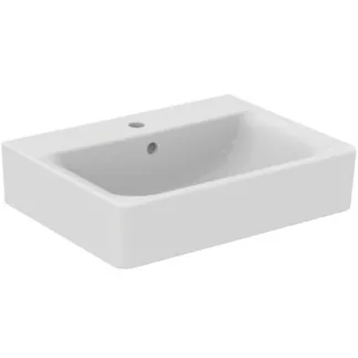 IDEAL STANDARD CONNECT - Umyvadlo 600x460x175 mm v bílém lesku, 1 otvor pro baterii, s přepadem #E714101 - Bílá (Alpine)