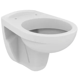 IDEAL STANDARD EUROVIT - Závěsný klozet 360x520x376 mm v bílé lesklé barvě, plné splachování CL1 4,5 - 6 l/min, horizontální odtok - CL1, CL2, certifikát NF #V390601 - Bílá (Alpine)