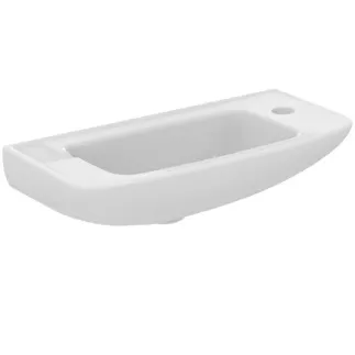 IDEAL STANDARD EUROVIT - Umyvadlo 500x235x125 mm, bílé lesklé, 1 otvor pro baterii, bez přepadu - Prostorově úsporné umyvadlo #R421901 - Bílá (Alpine)