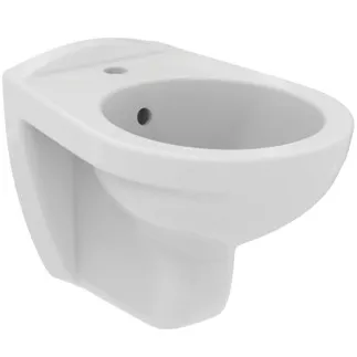 IDEAL STANDARD EUROVIT - Nástěnný bidet 360x520x350 mm, bílý lesklý, 1 otvor pro baterii, s přepadem #V493101 - Bílá (Alpine)