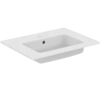 IDEAL STANDARD EUROVIT - Nábytkové umyvadlo 610x450x140 mm v bílém lesku, 1 otvor pro baterii, s přepadem #E066801 - Bílá (Alpine)