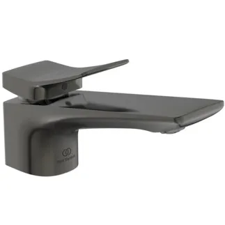 IDEAL STANDARD CONCA - umyvadlová baterie 48x180x96 mm, svislá vzdálenost od středu výpusti 132 mm, magneticky šedá, 5 l/min (3 bar), bez výsuvného odpadu - EasyFix, perlátor, omezovač průtoku, EPD, FirmaFlow, PVD technologie #BC754A5 - Magnetic Grey