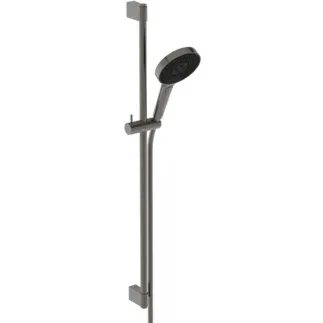IDEAL STANDARD IDEALRAIN SOLOS - Sprchová kombinace se sprchovou tyčí 162x346x903 mm v magnetické šedé barvě, 8 l/min (3 bary) - Variabilní režimy proudu, omezovač průtoku, široká sprchová hlavice, PVD technologie #A7898A5 - Magnetic Grey