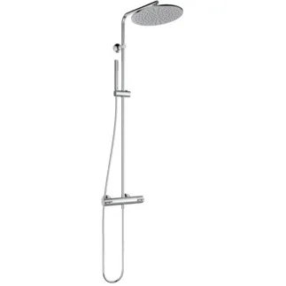 IDEAL STANDARD CERAPLUS SAFE - Sprchový systém AP 296x586x1191 mm v chromu, 12,0 l/min (3 bary) - Termostatická funkce, Úspora vody a energie, CoolBody, Tepelná dezinfekce, Bezpečnostní zámek #A7940AA - Chrome
