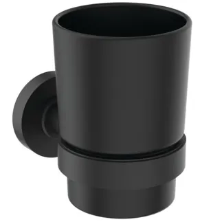 IDEAL STANDARD IOM - Kelímek na zubní kartáčky 69x103x96 mm v černé barvě #A7928XG - Silk Black