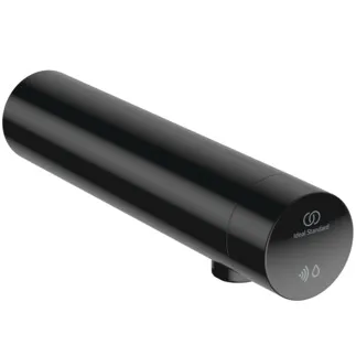 IDEAL STANDARD Sensorflow NEW - Nástěnná umyvadlová baterie 49x220x54 mm, svislá vzdálenost od středu výpusti 170 mm, černý onyx, 3,8 l/min (3 bar), bez výsuvného odpadu - napájení z baterie, zcela bezdotyková, PVD technologie #A7560B3 - černá