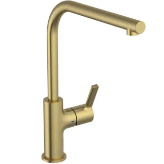 IDEAL STANDARD GUSTO - Kuchyňská baterie 105x291x327 mm, svislá vzdálenost od středu výtoku 232 mm, broušené zlato, 8,7 l/min (3 bar) - EasyFix+, FirmaFlow, PVD technologie #BD418A2 - Brushed Gold