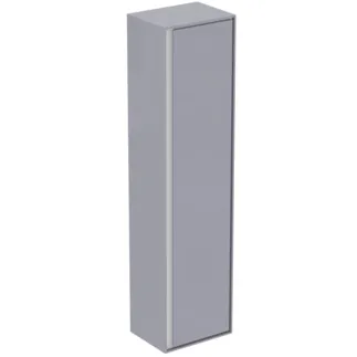 IDEAL STANDARD C.AIR - Skříň 400x300x1600 mm, světle šedá lesklá / bílá matná, 1 dveře - SoftClosing, předmontovaná #E0832EQ - světle šedá lesklá / bílá matná
