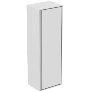 IDEAL STANDARD C.AIR - Skříň 400x300x1200 mm v bílém lesku / bílém matu, 1 dveře - SoftClosing, Předmontováno, Dřevo z udržitelných zdrojů #E0834B2 - Bílý lesk / bílý mat