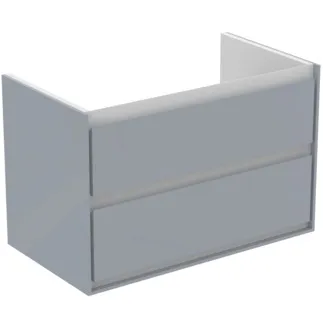 IDEAL STANDARD C.AIR - toaletní skříňka 800x440x517 mm, světle šedá lesklá / bílá matná, 2 zásuvky - SoftClosing, předmontovaná #E0819EQ - světle šedá lesklá / bílá matná