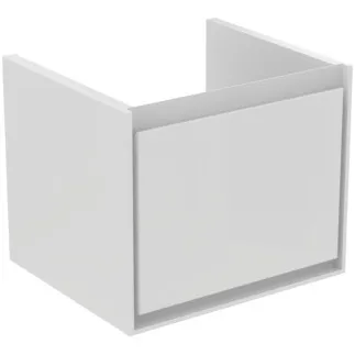 IDEAL STANDARD C.AIR - toaletní stolek 480x409x400 mm v bílém lesku / bílém matu, 1 zásuvka - SoftClosing, předmontovaný #E0844B2 - bílý lesk / bílý mat