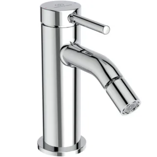 IDEAL STANDARD CERALINE NUOVO - Bidetová baterie 48x133,5x165 mm, svislá vzdálenost od středu výtoku 105 mm, chrom, 4 l/min (3 bar), bez výsuvného odpadu - EasyFix, odolná proti vandalismu, povrch SmartShine #BD849AA - chrom