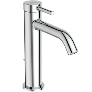 IDEAL STANDARD CERALINE NUOVO - umyvadlová baterie 48x182x212 mm, svislá vzdálenost od středu výpusti 135 mm, chrom, 3,8 l/min (3 bary), s výsuvným odpadem - skrytý perlátor, odolná proti vandalismu, povrch SmartShine #BD847AA - chrom