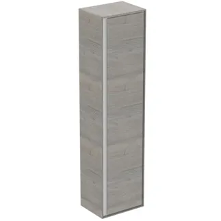 IDEAL STANDARD C.AIR - Skříň 400x300x1600 mm v dekoru dub šedý / bílý mat, 1 dveře - SoftClosing, předem smontovaná #E0832PS - dekor dub šedý / bílý mat