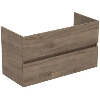 IDEAL STANDARD EUROVIT+ - toaletní skříňka 1000x440x550 mm v barvě ořech, 2 zásuvky - bez úchytky, SoftClosing, předmontovaná #R0265Y9 - ořech s plamenem