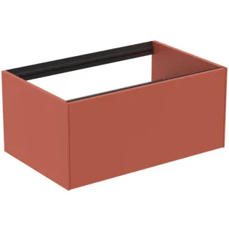 IDEAL STANDARD CONCA - Toaletní stolek 800x505x360 mm v matném laku Sunset, 1 zásuvka - bez úchytky, plný výsuv, otevírání push-to-open, SoftClosing, předem smontovaný, dřevo z udržitelných zdrojů #T3985Y3 - Sunset matt