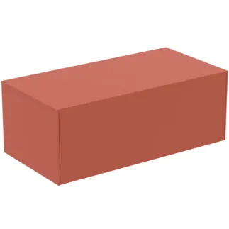IDEAL STANDARD CONCA - Toaletní stolek 1002x505x370 mm v matném laku Sunset, 1 zásuvka - bez úchytky, s plným výsuvem, otevírání push-to-open, soft-close, předem smontovaný, dřevo z udržitelných zdrojů #T4313Y3 - Sunset matt