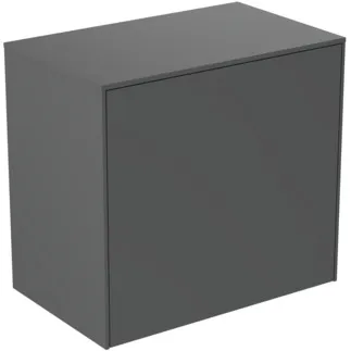 IDEAL STANDARD CONCA - toaletní skříňka 602x373x550 mm, antracitově matný lak, 2 zásuvky - bez úchytky, plný výsuv, otevírání push-to-open, SoftClosing, prostorově úsporná, předem smontovaná, dřevo z udržitelných zdrojů #T4317Y2 - antracitově matný